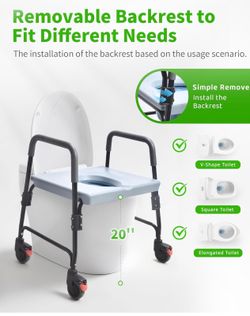 Portable bedside commode, toilet, shower chair, transferred chair. 400 pound weight limit. brand new. Assembled