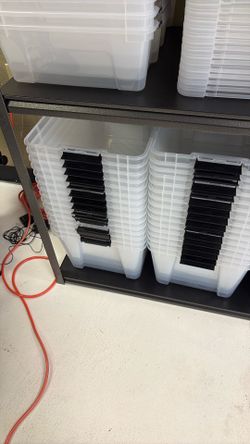 Large Clear Bins (1 Each) with Lids & Snap Shut