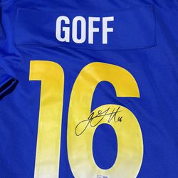 Jared Goff Autographed Jersey 