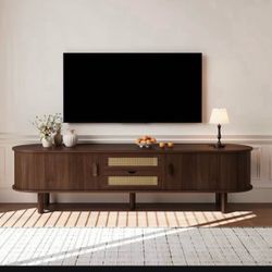 Brand new Mid-Century Modern Rattan TV Stand