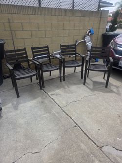 4 chairs teak Smith