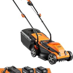 LawnMaster CLM2413A Cordless 13-Inch Lawn Mower 24V Max w 2X4.0Ah Battery and a Charger New in Unopened Box