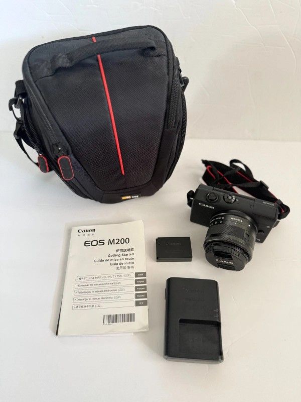 Canon EOS M200 24.1 MP Mirrorless Digital Camera with 15-45mm Lens
