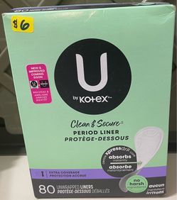 U by Kotex panty liners 80ct