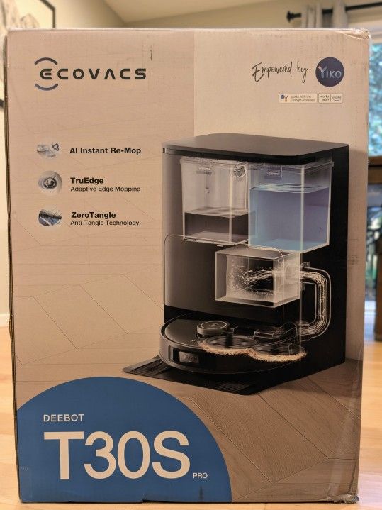 Ecovacs Robot Vacuum/Mop DEEBOT T30S PRO Package