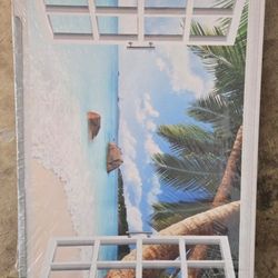 Painting with frame ready to hang new witb plastic wrap$15