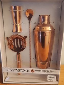 Copper Shaker And Tool Set