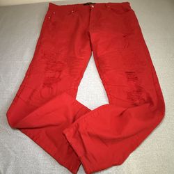 Jordan Craig Jeans Men's 42x32 Red Legacy Edition Jeans Aaron Distressed