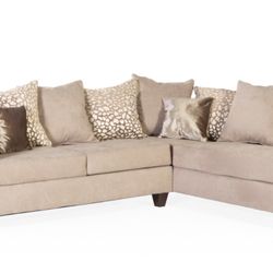 Two piece sectional sofa set