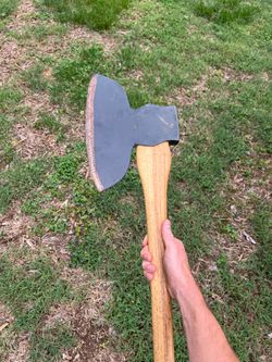 Old Antique Broad Axe with Handle