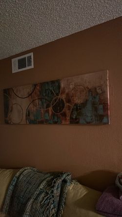 Abstract Canvas Wall Art with Circle Design