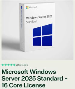 Microsoft Windows 2025 Server Standard 16-Core DVD OEM License HAVE 3!