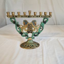 Antique Brass Menorah