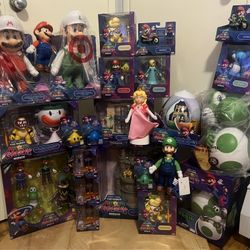 Super Mario Bros Movie Wave 1 COMPLETE SET – Target Exclusives + Yoshi Popcorn Bucket + Hatchin Yoshi – RARE Collector Lot