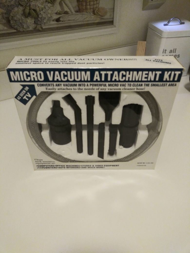 Micro Vacuum Attachment Kit. As Seen On TV