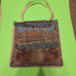 Lion Of Judah Camel Handmade Hand Bag Zipper Holy Land-$6.00