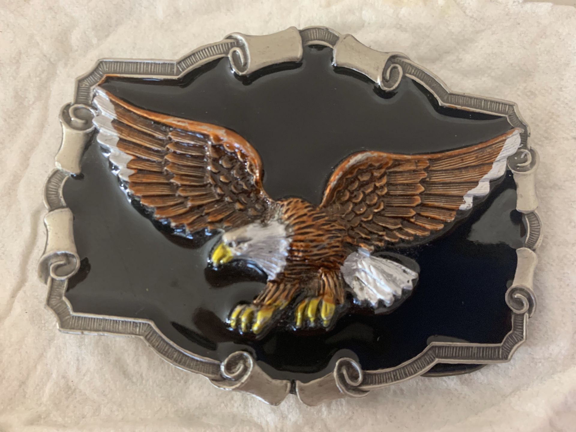 The Great American Buckle Co 1983 Authentic Belt Buckle American Eagle #QD1243