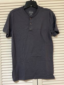 Fresh Clean Tees Men’s Gray Henley Short Sleeve T-shirt - Size Small - VGUC