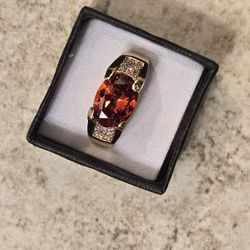 18k Stamped Red Unheated Ruby 4ct Ring Size 11