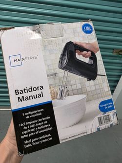 Mainstays 5-Speed Corded Hand Mixer in black Batidora manual