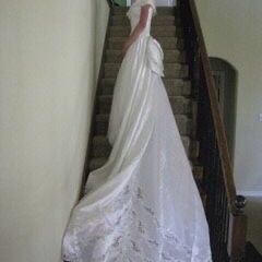 Wedding dress with train