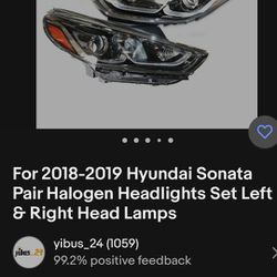 Hyundai Sonata 2018-2019 Headlights