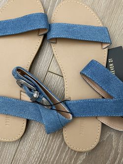 Denim Women Sandals - Size 7