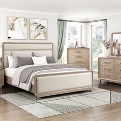 4 PC SET  1 QB+ 1 DR + 1 MR + 1 NS +  NEW IN BOX (MATTRESS AND CHEST SOLD SEPARATELY)