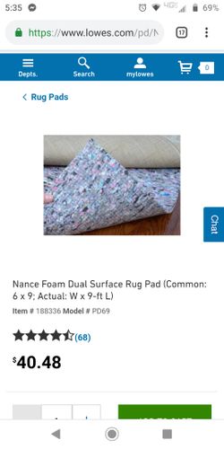 6x9 carpet pad
