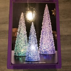 Costco LED Holiday Trees, Set of 3