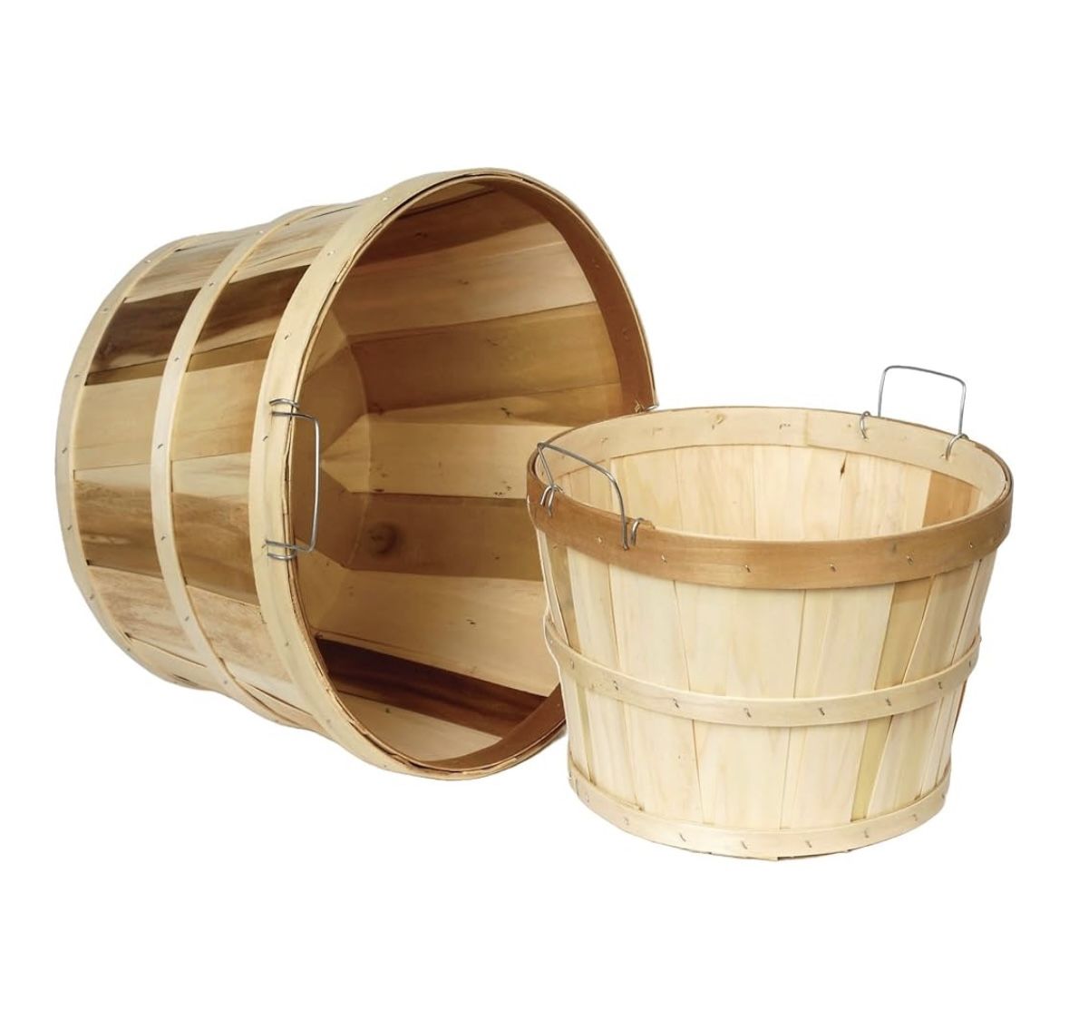 Set of 2 - One Bushel & One Half Bushel Baskets