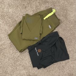 Figs Small Olive Green Limited Edition Jogger set
