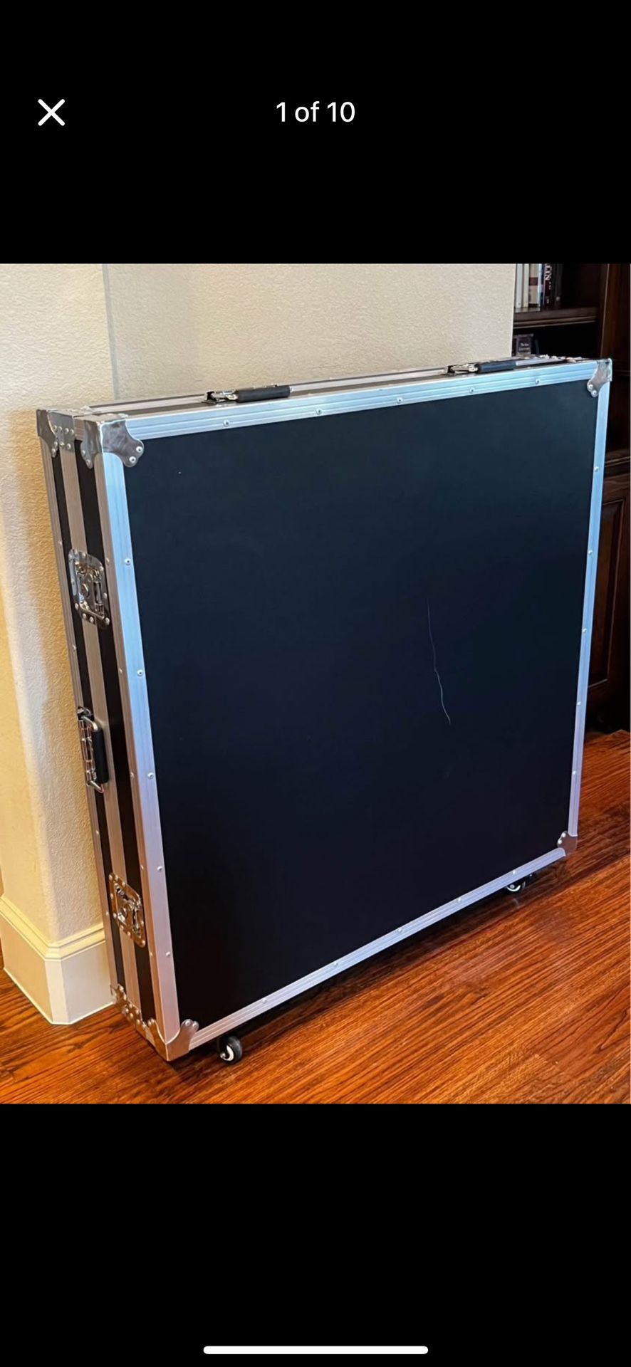 Heavy-Duty Road Case Mixer Utility Trunk– 41” x 41” x 7.75” (50 lbs)