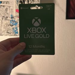 unused xbox live 12 months card