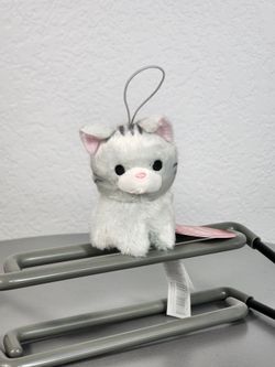 4" Neko-Chan Grey Tabby Cat Keychain Charm Plush