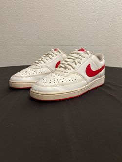 Nike Court Vision Low White Red Sneakers