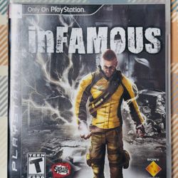 inFamous (Sony PlayStation 3, 2009) With Manual Tested/Works Fast Shipping G99