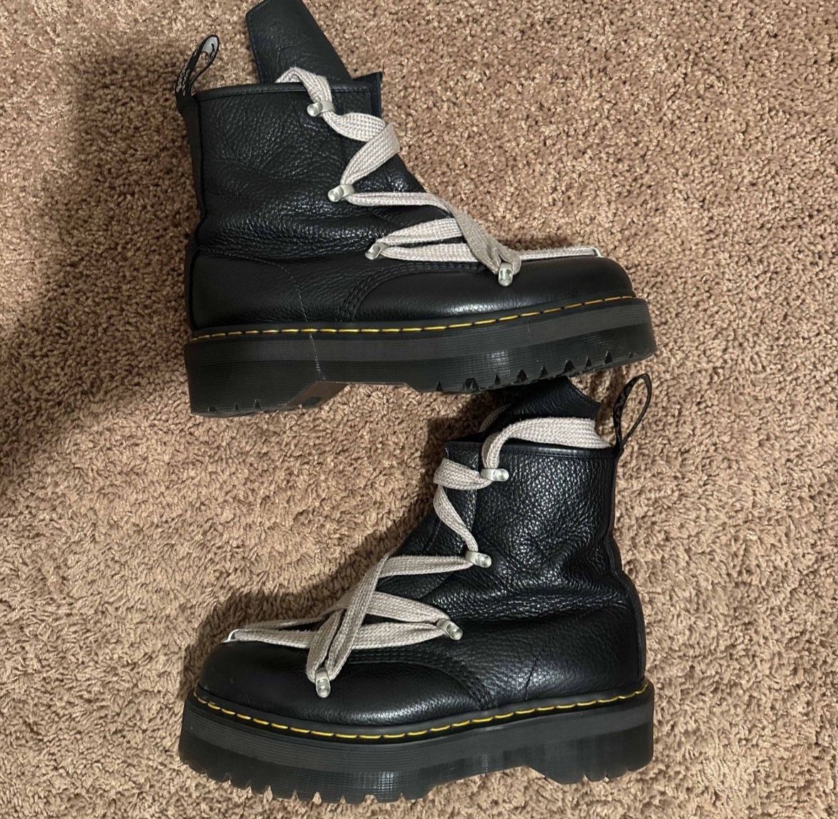 Rick Owens x 1460 Quad Sole Pentagram Jumbo Lace Boot