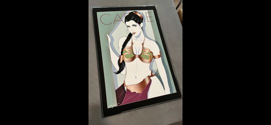 'SEXY SLAVE LEIA' (Carrie Fisher) art 