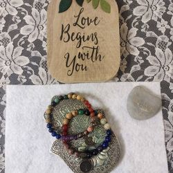 2 - PC chakra bracelet set