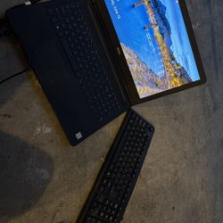 Dell Laptop & Keyboard