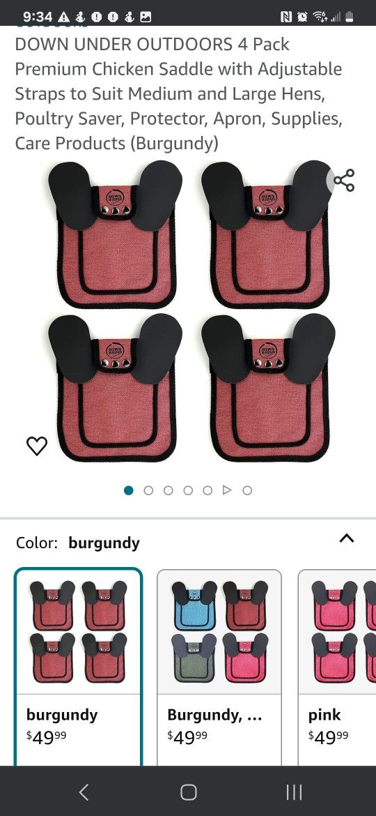 Hen Saddles To Protect Chickens Backs