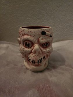 Trader Sam's Disney Parks Official Tiki Ceramic shrunken zombie face Mug