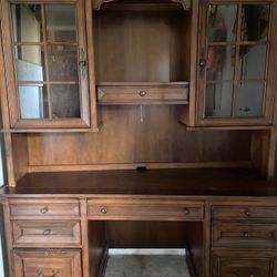 Aspen Home Wood Desk & Hutch