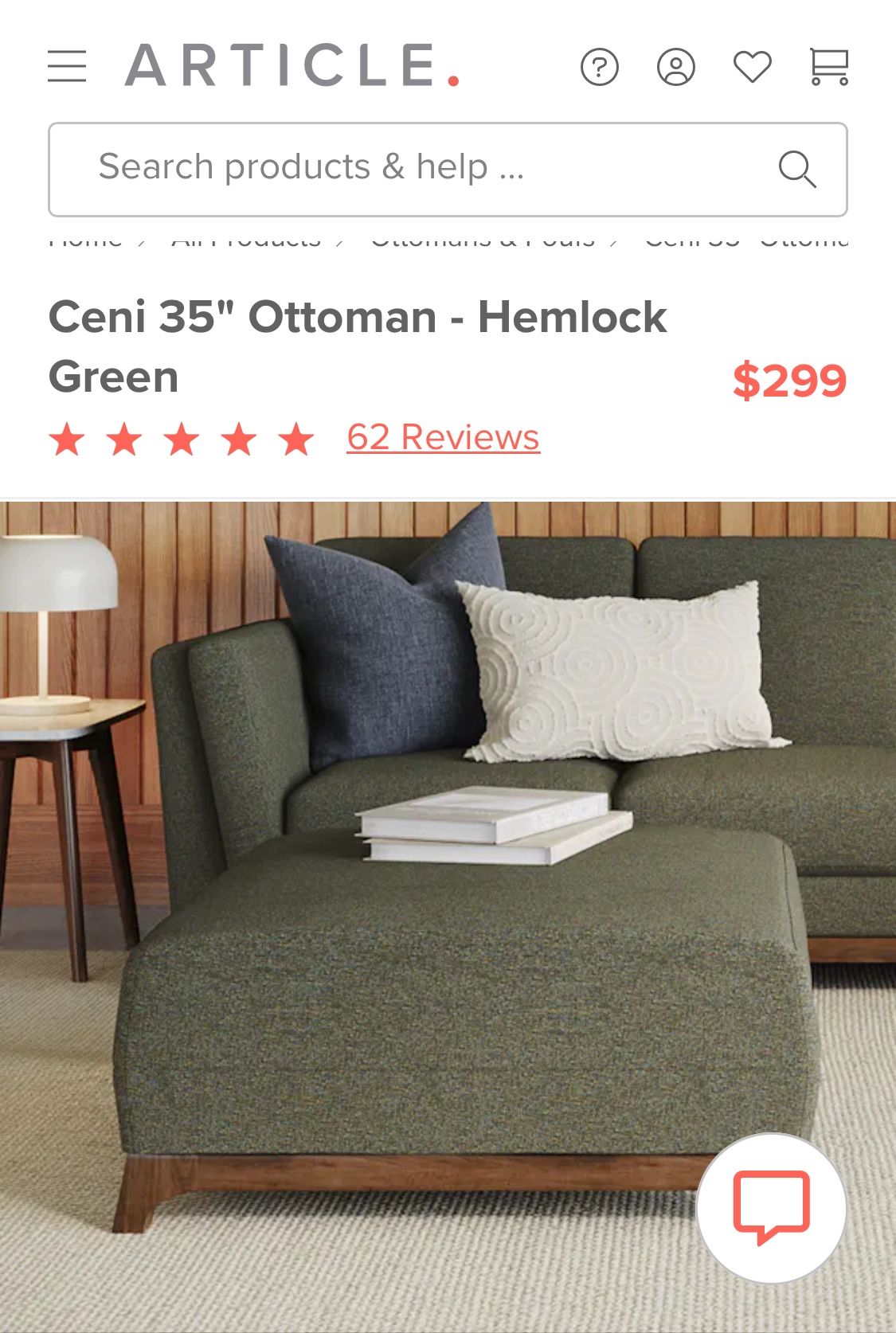Article - Ceni Ottoman (hemlock green)