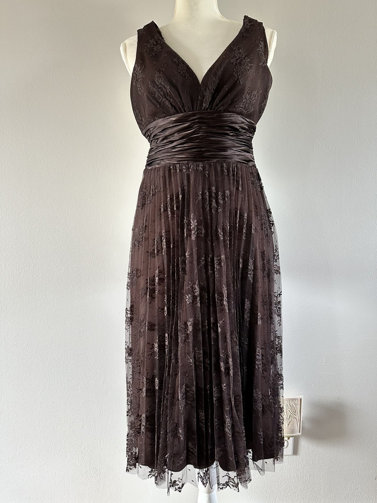 BCBG Paris Chocolate Brown Party Cocktail Dress