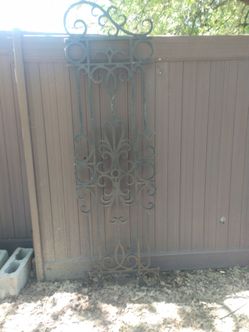 Wrought iron panels for doors