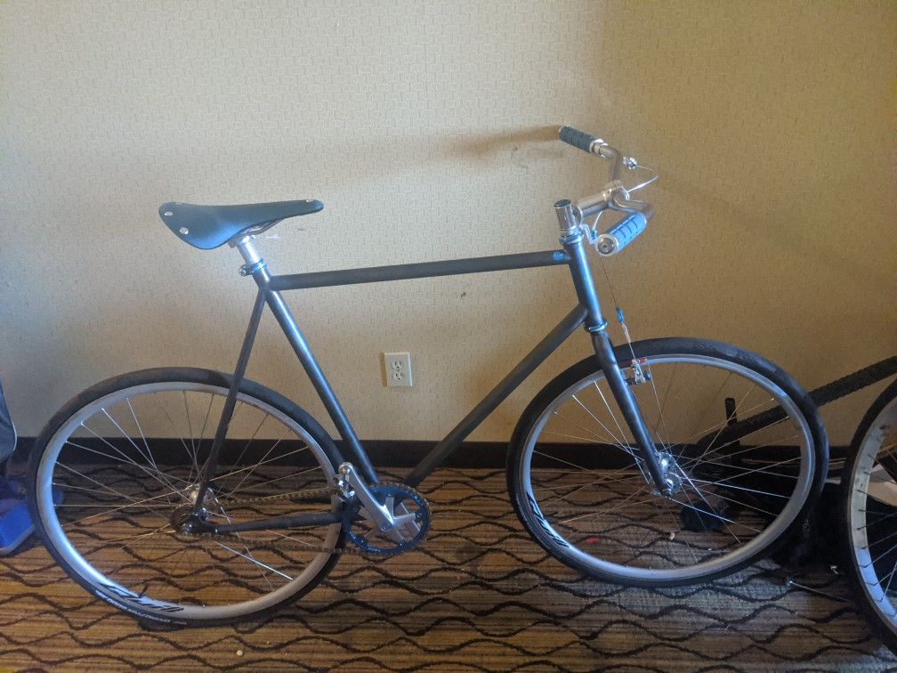 Blue Fixie Mountain Bike
