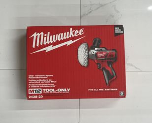 Brand New Milwaukee 2438-20 M12 Variable Speed Polisher/Sander (Tool Only)