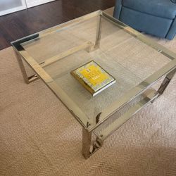 Glass & Chrome Coffee Table – Wisteria
